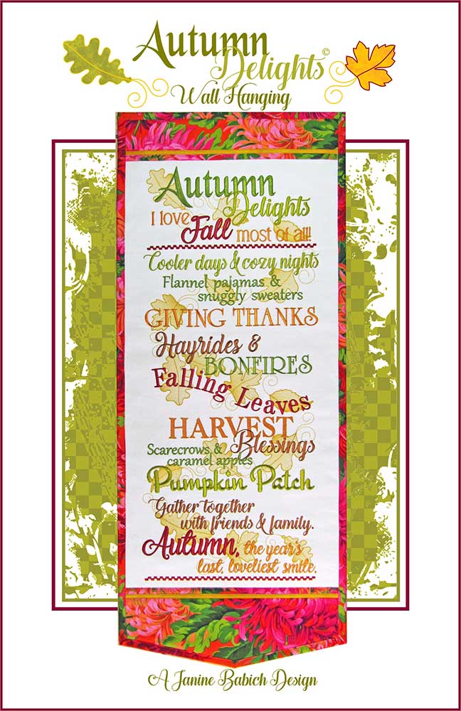 Autumn Delights Wall Hanging Downloadable Pattern by Janine Babich