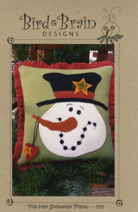 Top Hat Snowman Pillow