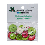 Santa's Sparkle Buttons by Buttons Galore