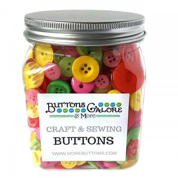 Assorted Colors Cookie Jar by Buttons Galore