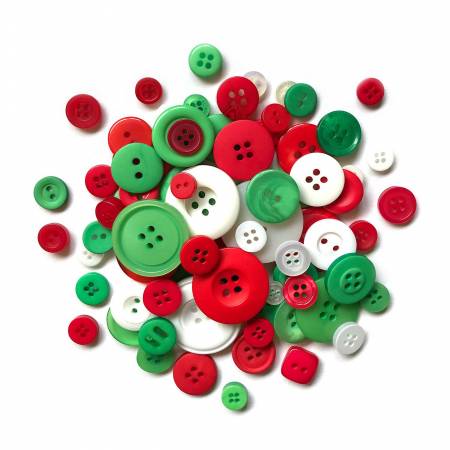 Buttons Galore Button Mason Jars (Christmas)