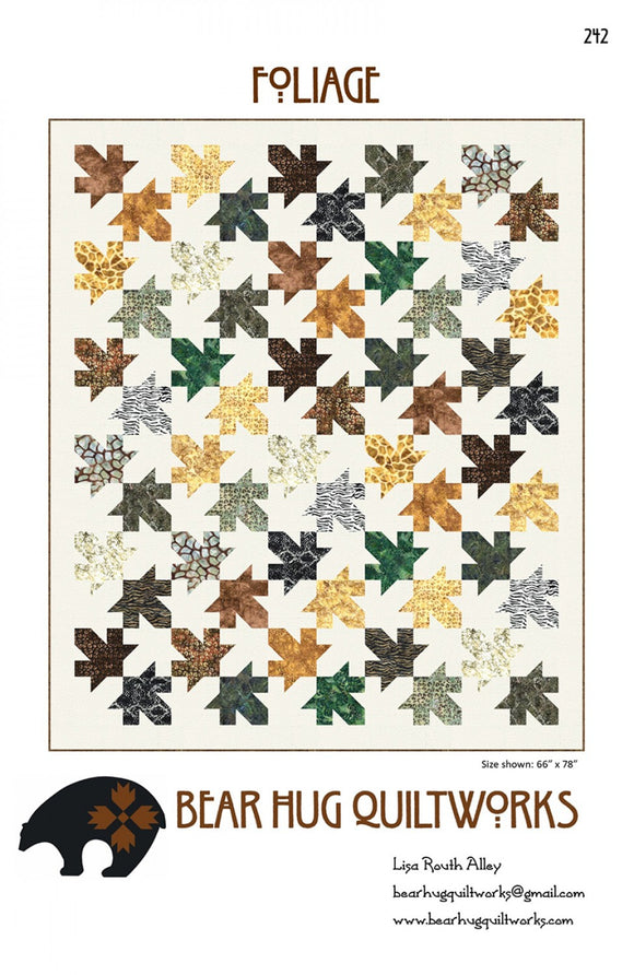 Foliage Quilt Pattern by Bear Hug Quiltworks