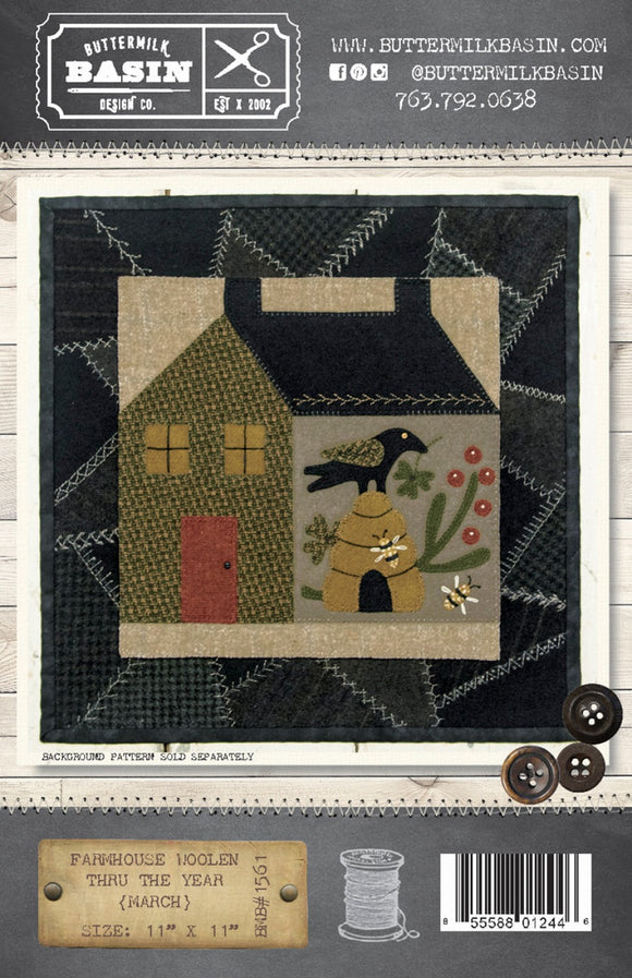 Farmhouse Woolen BOM Wool March Quilting Patterns – Quilting Books ...
