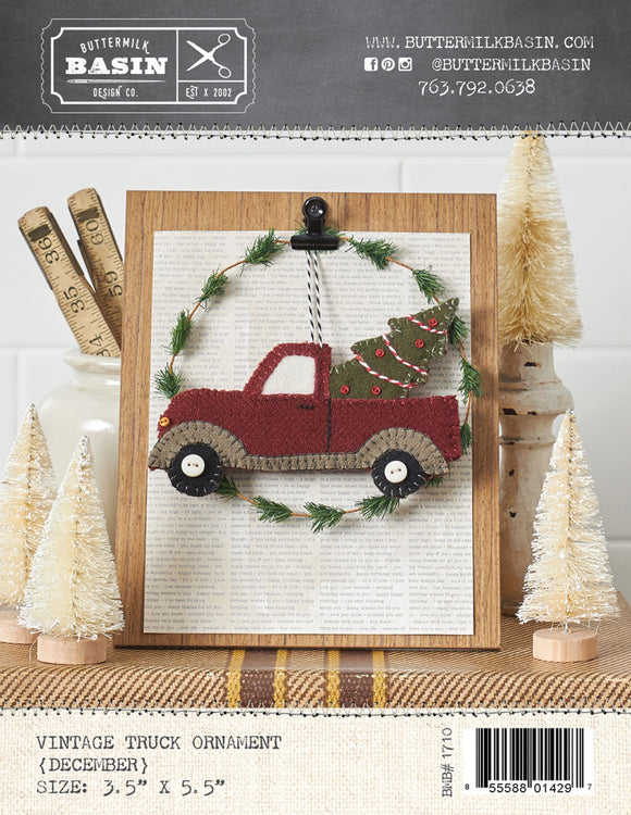 Vintage December Truck Ornament