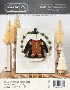 Ugly Sweater Ornament - Gingerbread Man