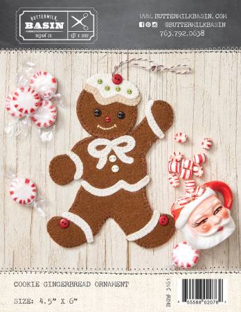 Cookie Gingerbread Ornament Pattern by Buttermilk Basin