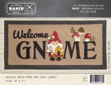 Welcome Gnome Thru the Year June by Buttermilk Basin