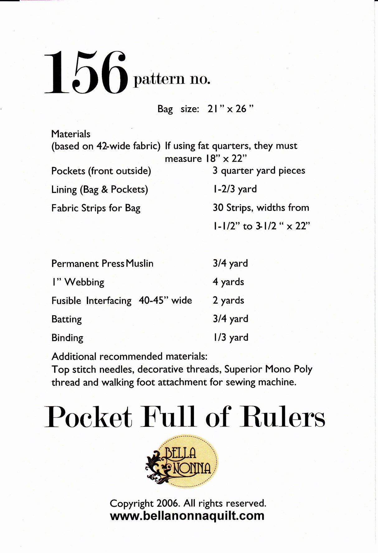 Pocket Full of Rulers