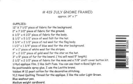 July Gnome Framed