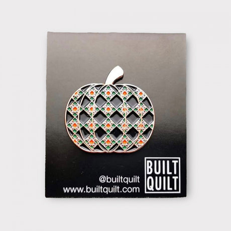 Quilt Pumpkin Enamel Pin by Built Quilt Distribution
