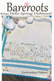 Hello Spring Embroidered Dishtowel Pattern
