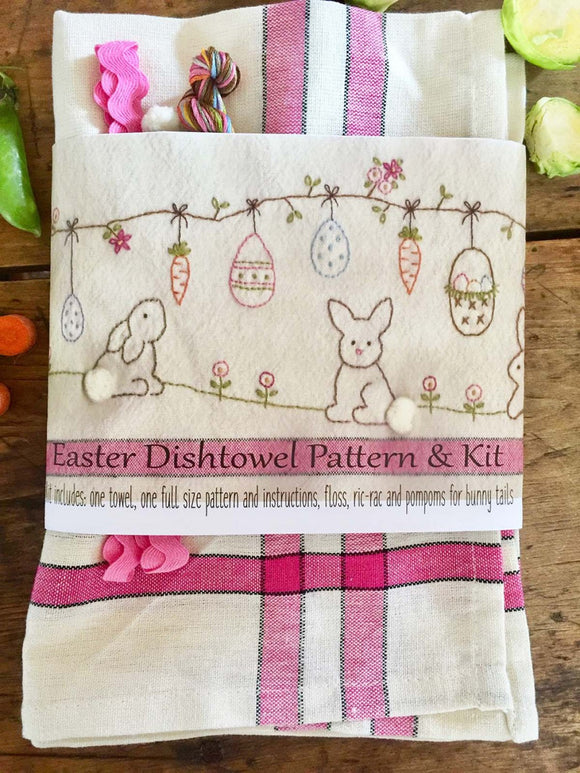 Easter Dishtowel Pattern and Floss Kit