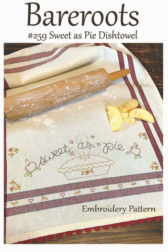 Sweet as Pie Embroidery Dishtowel Pattern