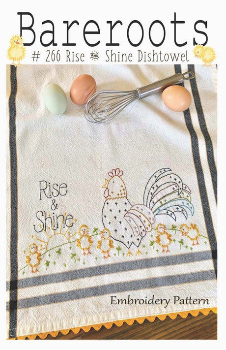 Rise and Shine Embroidery Dishtowel Pattern