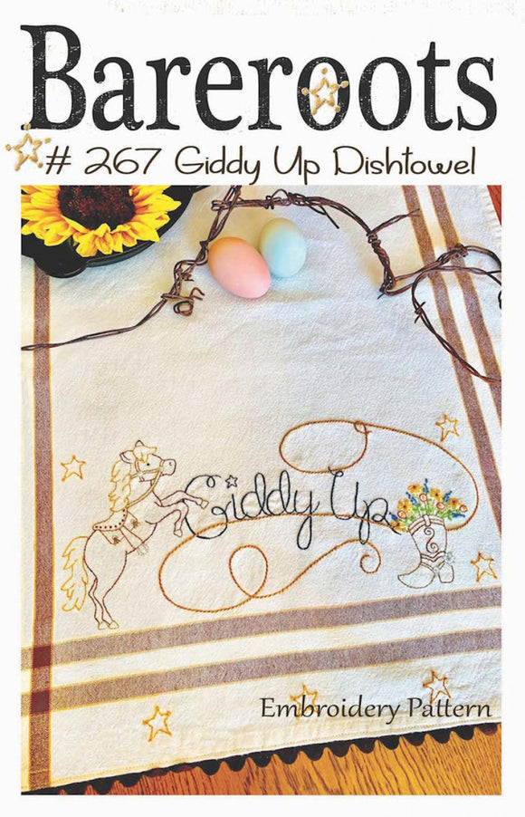Giddy Up Embroidery Dishtowel Pattern