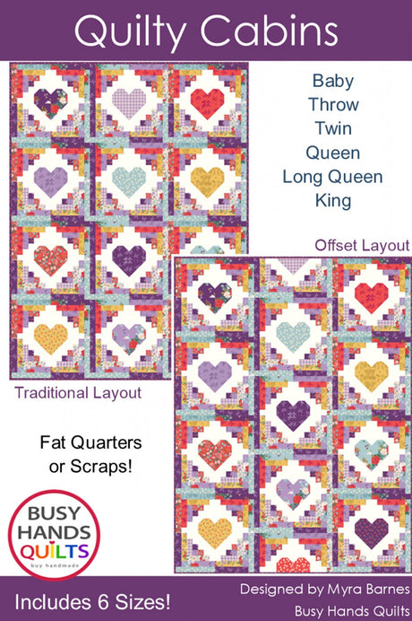 Quilty Cabins Quilt Pattern by Busy Hands
