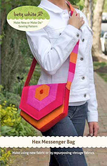 Hex Messenger Bag Pattern by Betz White Patterns