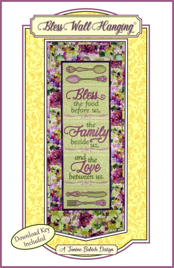 Bless Wall Hanging Downloadable Pattern by Janine Babich