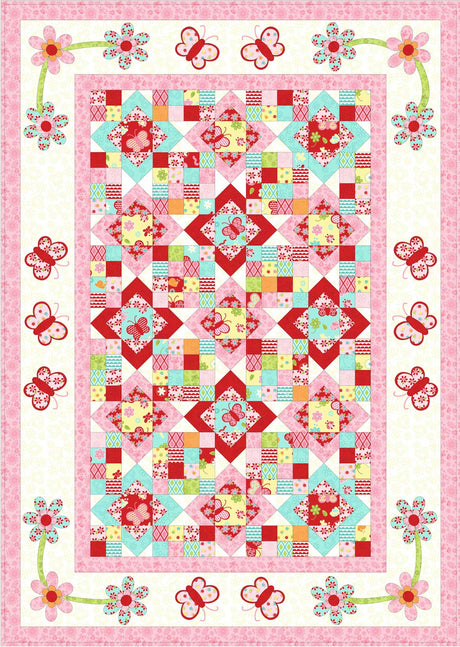 Blossom Like A Butterfly Downloadable Pattern by Kids Quilts
