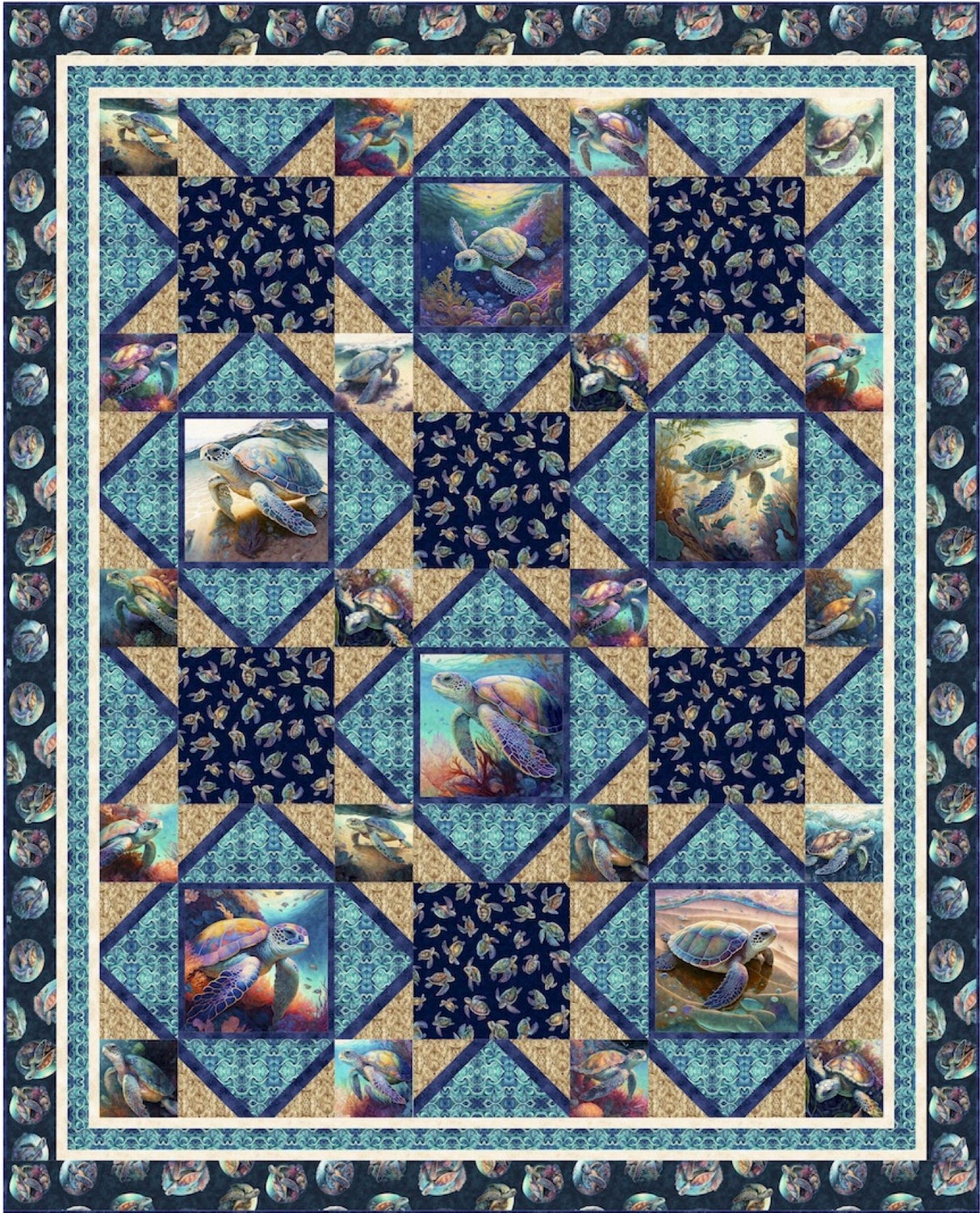 Blue Travelers Downloadable Pattern by Pine Tree Country Quilts