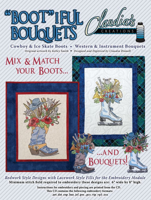 Bootiful Bouquets Cowboy & Ice Skate Boots