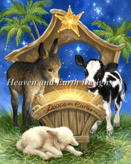 Born in a Manger Cross Stitch By Dona Gelsinger
