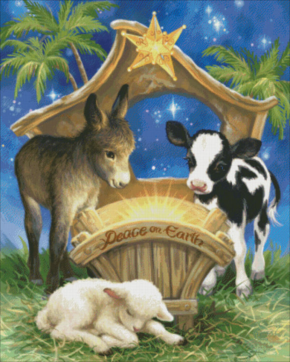 Born in a Manger Cross Stitch By Dona Gelsinger
