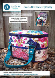 Bree’s Box Toiletry Caddy Pattern by Andrie Designs