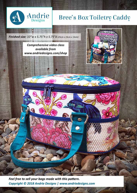 Bree’s Box Toiletry Caddy Pattern by Andrie Designs