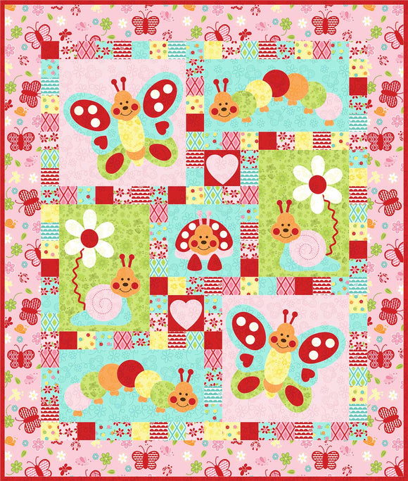 Bugsy Pink Downloadable Pattern by Kids Quilts