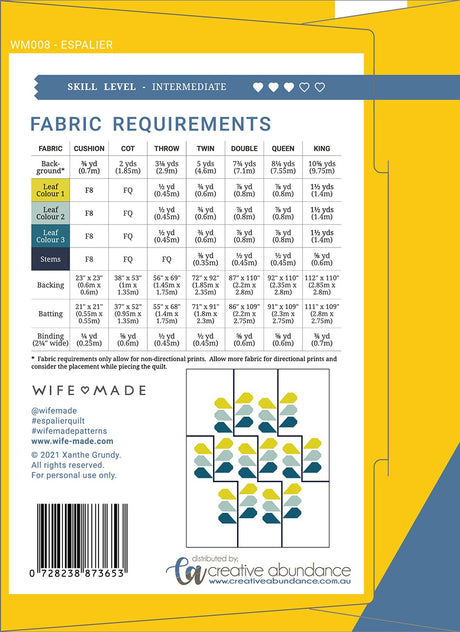 Espalier - Includes Acrylic Template Espalier - Includes Acrylic Template