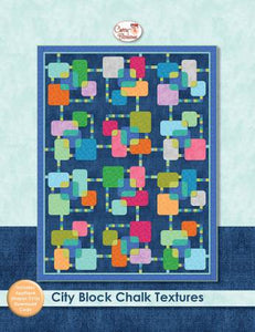 City Block Chalk Textures Quilt Pattern by Cherry Blossoms