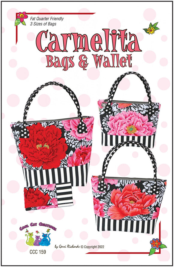 Carmelita Bags and Wallet Pattern by Cool Cat Creations