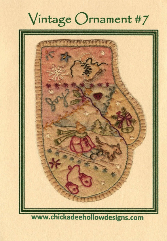 Vintage Christmas Ornament - Mitten