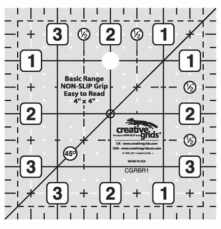 Creative Grids Basic Range 6-Inch Square Quilt Ruler (CGRBR2)