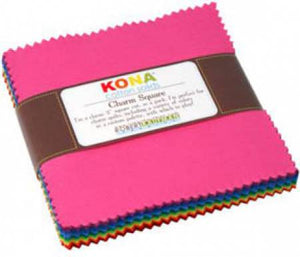 5in Squares Kona Cotton Classic Palette 41pcs by Robert Kaufman