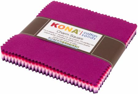 5in Squares Kona Cotton Wildberry Palette, 42pcs/bundle
