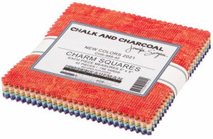5in Squares, Chalk & Charcoal 2021 Prints, 42pcs/bundle