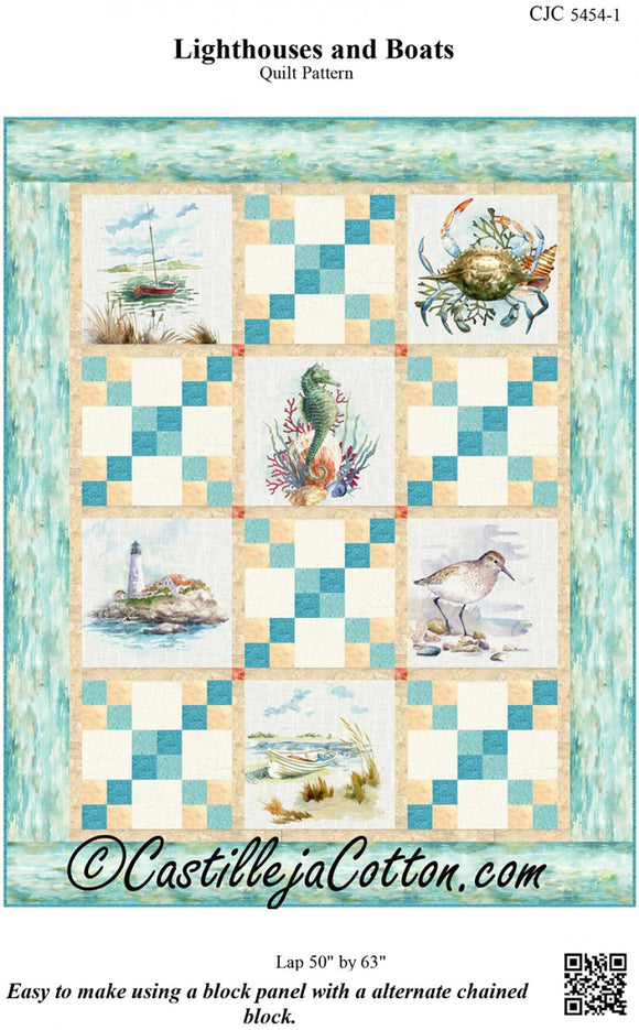 Lighthouses and Boats Pattern