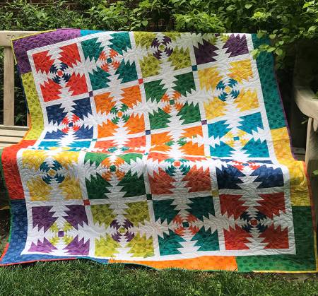 Pineapple Popout Spice Quilt Pattern by Cut Loose Press
