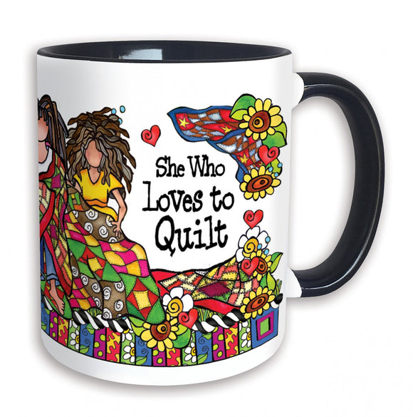 Loves to Quilt 11oz Mug by Suzy Toronto