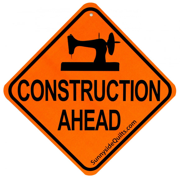 Construction Ahead 5-1/2in x 5-1/2in Sign