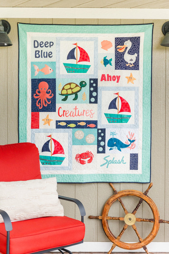 Creatures of the Deep Blue Downloadable Pattern by Stringtown Lane Quilts