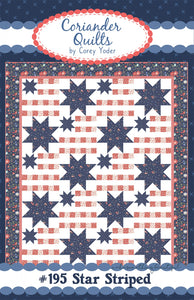 Star Striped Quilt Pattern by Coriander Quilts