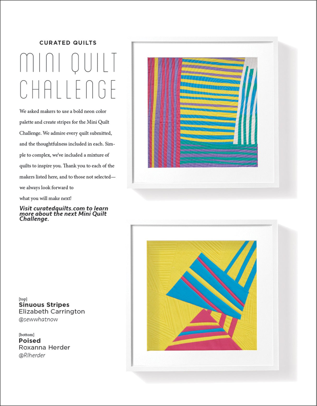 Curated Quilts Quarterly Journal Issue 16 Stripes