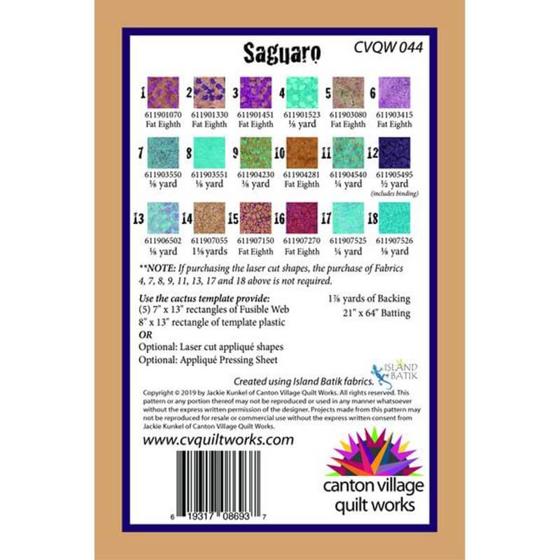 Requirements for Saguaro Table Runner
