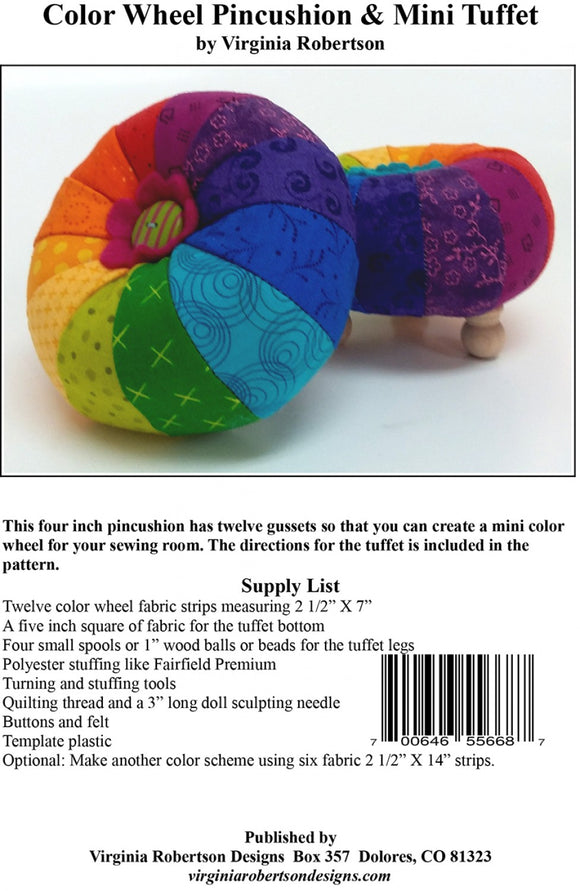 Color Wheel Pincushion Pattern