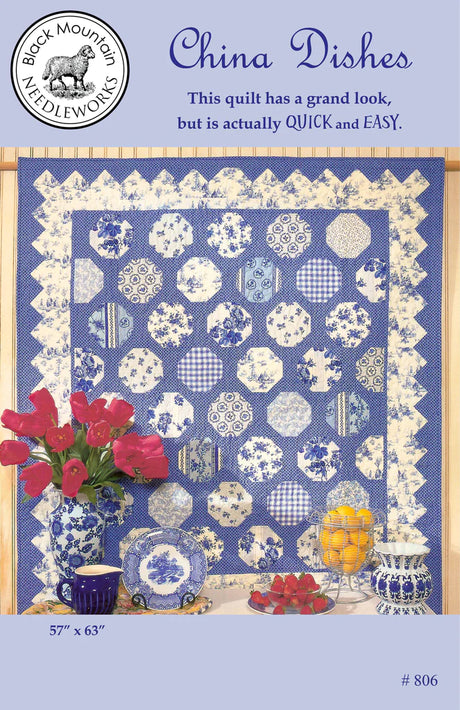 China Dishes Quilt Pattern by Black Mountain Needleworks