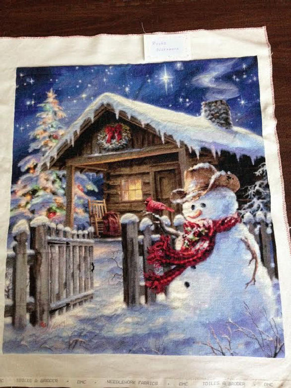 Christmas Cottage Cross Stitch By Dona Gelsinger