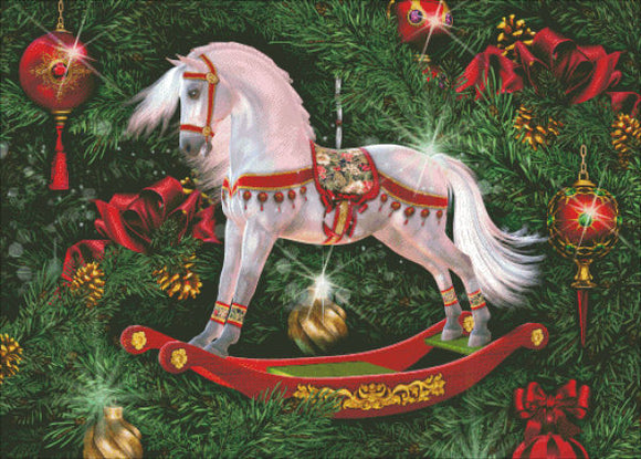 Christmas Rocking Horse Cross Stitch By Laurie Prindle